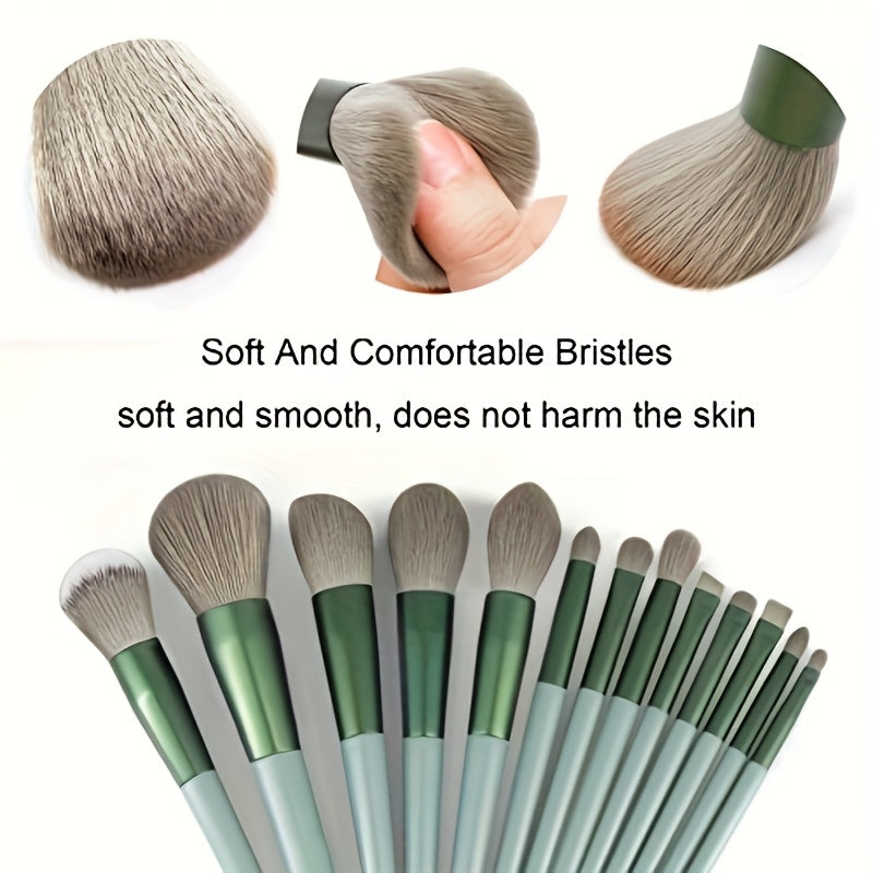 13pcss Makeup Brushes Makeup Kit, Foundation Brush Eyeshadow Brush Make Up Brushes Set (Reddish Brown, 13pcs Set) Birthday And Valentine'S Day Easter Gifts